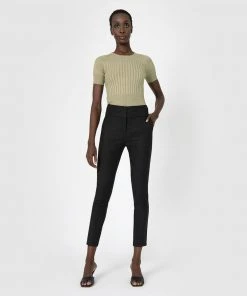 Forcast Myah Double Waistband Pants Black