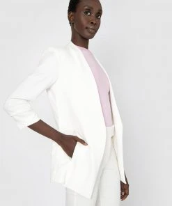 Forcast Carter Collarless Blazer Ivory