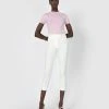 Forcast Danna Cropped Notch Pants Ivory