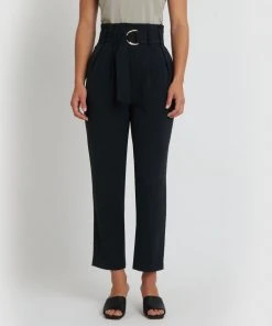 Forcast Kenna Paper Bag Pants Black