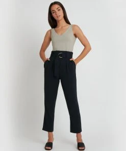 Forcast Kenna Paper Bag Pants Black -Deals The Style Setters Store http3A2F2Fstatic.theiconic.com .au2Fp2Fforcast 7565 9630541 4