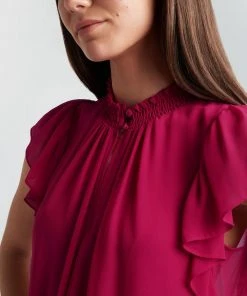 Forcast Aeris Shirred Neck Top Fuchsia -Deals The Style Setters Store http3A2F2Fstatic.theiconic.com .au2Fp2Fforcast 7688 5983741 8