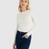 Forcast Stacey Boat Neck Knit Ivory