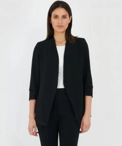 Forcast Carter 2 Collarless Blazer Black