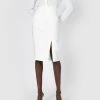 Forcast Lauren Slit Skirt White