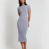 Forcast Jaylene Reversible Knit Dress Lavender Grey