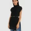 Forcast Edith Knitted Tunic Black