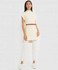 Forcast Edith Knitted Tunic Cream