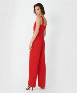 Forcast Elena V-Neck Jumpsuit Red -Deals The Style Setters Store http3A2F2Fstatic.theiconic.com .au2Fp2Fforcast 7968 6914251 4