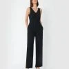 Forcast Elena V-Neck Jumpsuit Black