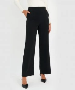 Forcast Nina High-Waist Straight Leg Pant Black