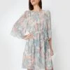 Forcast Darlene Wide Sleeve Tea Dress Cloud Blue