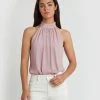 Forcast Elysia Halter Neck Top Blush