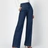 Forcast Joelene Wide Leg Jeans Dark Blue