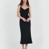 Forcast Carissa Bias Dress Black