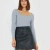 Forcast Camilla Ribbed Knit Zen Blue