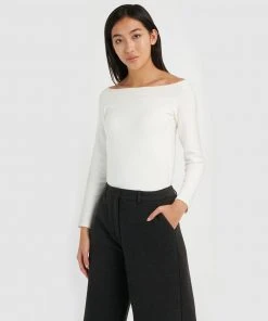Forcast Jacinta Off Shoulder Knit Ivory