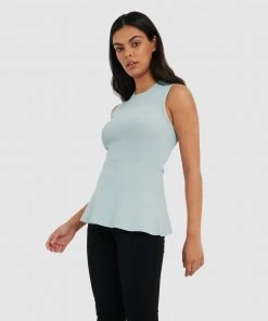 Forcast Kya Peplum Knit Top Light Aqua -Deals The Style Setters Store http3A2F2Fstatic.theiconic.com .au2Fp2Fforcast 9670 3579121 2