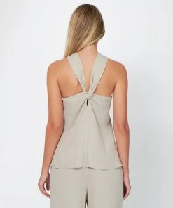 Forcast Kathy Knot Halter Neck Top Silver Cloud -Deals The Style Setters Store http3A2F2Fstatic.theiconic.com .au2Fp2Fforcast 9727 8873841 4