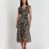 Forcast Carly Floral Dress Black