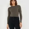 Forcast Tania Crew Neck Knit Walnut