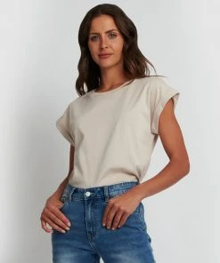 Forcast Baylee Basic Tee Bone