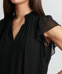 Forcast Aeris Shirred Neck Top Black -Deals The Style Setters Store http3A2F2Fstatic.theiconic.com .au2Fp2Fforcast 9932 6121741 8