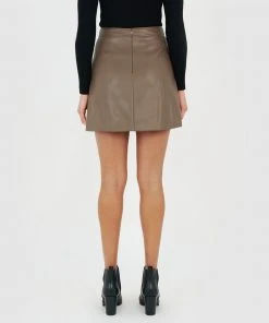 Forcast Itzia Faux Leather A-line Skirt Deep Taupe -Deals The Style Setters Store http3A2F2Fstatic.theiconic.com .au2Fp2Fforcast 9956 8440431 3