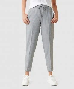 Forever New Amelia Tapered Leg Jogger Pants Grey