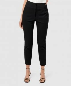 Forever New Georgia Highwaist Cropped Pants Black