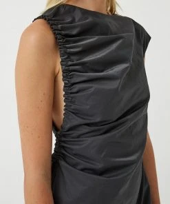 FRIEND of AUDREY Lola Asymmetric Ruched Cotton-Blend Dress Dark Slate -Deals The Style Setters Store http3A2F2Fstatic.theiconic.com .au2Fp2Ffriend of audrey 0073 3400421 4