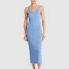 FRIEND of AUDREY Kaya Ribbed Singlet Knit Dress Cornflower