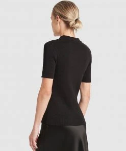 FRIEND of AUDREY Madden Buttoned Polo Knit Black -Deals The Style Setters Store http3A2F2Fstatic.theiconic.com .au2Fp2Ffriend of audrey 0838 7307351 3