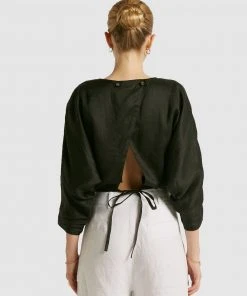 FRIEND of AUDREY Mica Ramie Tie Top Black -Deals The Style Setters Store http3A2F2Fstatic.theiconic.com .au2Fp2Ffriend of audrey 0853 8363741 3