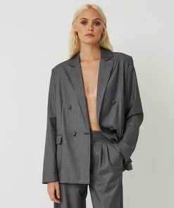 FRIEND of AUDREY Carter Double Breasted Blazer Dark Slate -Deals The Style Setters Store http3A2F2Fstatic.theiconic.com .au2Fp2Ffriend of audrey 2590 8902621 3