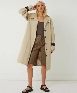 FRIEND of AUDREY Marle Oversized Cotton-Blend Trench Coat Latte -Deals The Style Setters Store http3A2F2Fstatic.theiconic.com .au2Fp2Ffriend of audrey 3153 3562821 4
