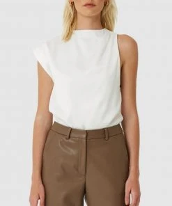 FRIEND of AUDREY Adore you Asymmetric Top White