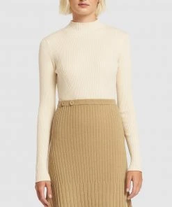 FRIEND of AUDREY Addison Merino Long Sleeve Knit Buttercream