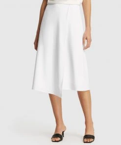 FRIEND of AUDREY Leigh Wrap Skirt White