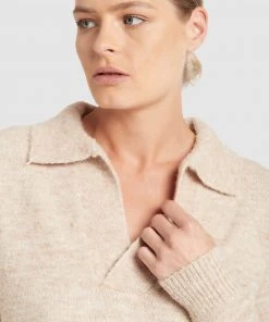 FRIEND of AUDREY Greta Polo Knit Top Oatmeal -Deals The Style Setters Store http3A2F2Fstatic.theiconic.com .au2Fp2Ffriend of audrey 7541 2407351 4