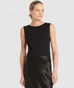 FRIEND of AUDREY Joyce Knitted Top Black