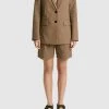 FRIEND of AUDREY Loreo Tailored Shorts Cashew