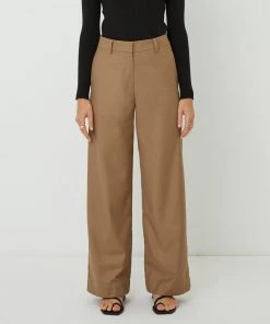 FRIEND of AUDREY Frankie Wide Leg Trousers Taupe