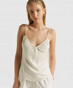 FRIEND of AUDREY Violette Lingerie Top White