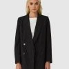 FRIEND of AUDREY Lloyd Pinstripe Blazer Black Striped