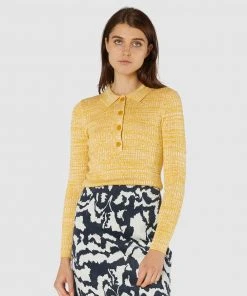 Gorman Sunflower Knit Top Yellow