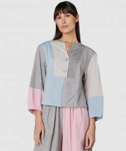Gorman Clipped Chambray Top Print