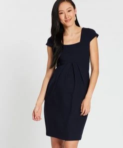 Isabella Oliver Farah Maternity Shift Dress Classic Navy