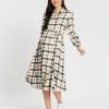Isabella Oliver Maddison Maternity Dress Caramel Gingham