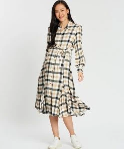 Isabella Oliver Maddison Maternity Dress Caramel Gingham -Deals The Style Setters Store http3A2F2Fstatic.theiconic.com .au2Fp2Fisabella oliver 3074 5838701 5